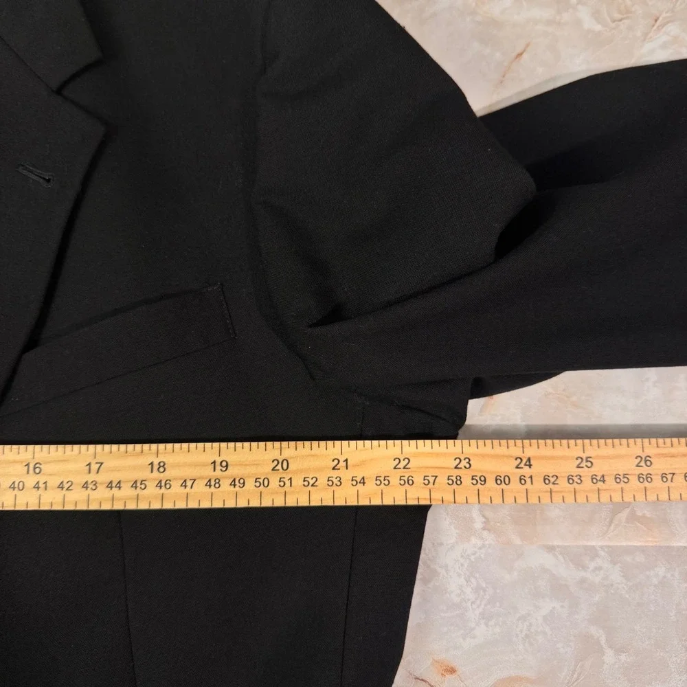 Hart Schaffner Marx Blazer Men 42R‎ Black Wool Two Button Sport Coat Dillard's